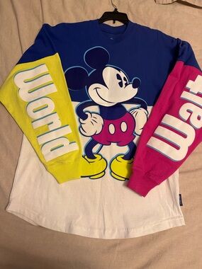 Mickey Mouse Colorblock Long-Sleeve Tee - spirit Jersey. Disney world.